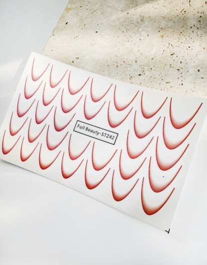 SU TRANSFER FRENCH STICKER KIRMIZI - STZ42