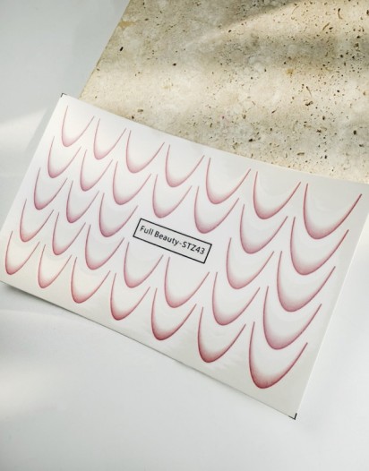 SU TRANSFER FRENCH STICKER PEMBE - STZ43