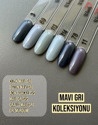 MAVİ GRİ KOLEKSİYONU OJE SETİ