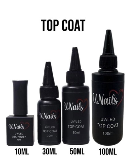 TOP COAT 10ML + 30ML + 50ML + 100ML SET