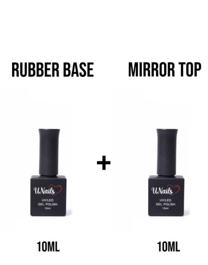 RUBBER BASE + MIRROR TOP 10ML SET