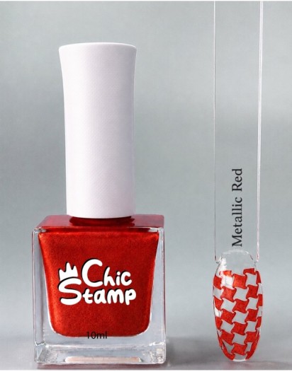 CHICSTAMP METALLIC RED