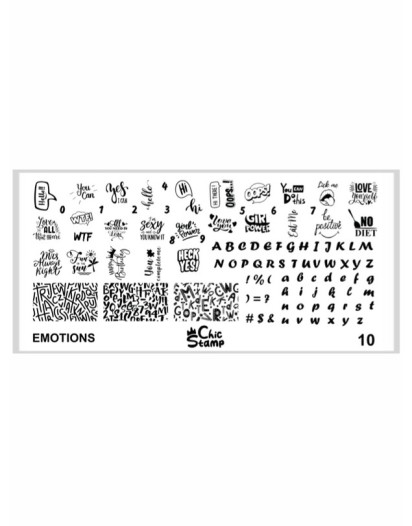CHICSTAMP PLAKA 10 - EMOTIONS